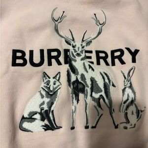 Burberry Light Pink Embroidered Sweatshirt